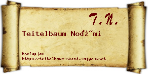 Teitelbaum Noémi névjegykártya
